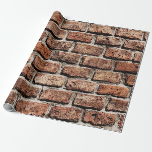 Papier Cadeau Mur Brown en brique à la lumière du jour