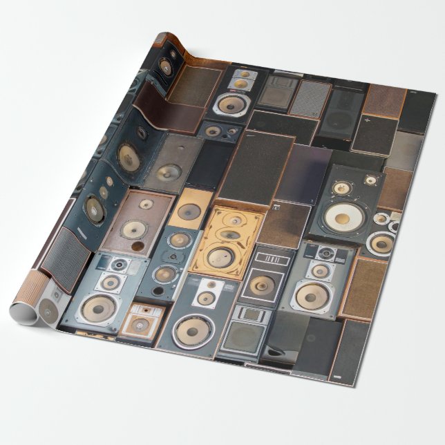 Papier Cadeau Mur de haut-parleurs (Déroulé)