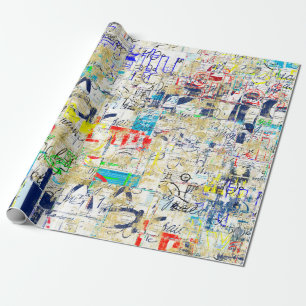 Papier Cadeau Mur de rue de graffitis. Grunge wallart, rue, dos