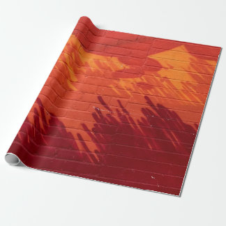 Papier Cadeau Mur en brique rouge et orange