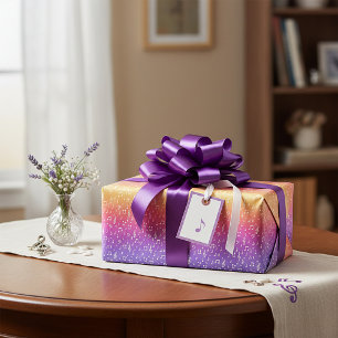 papier cadeau musical arc-en-ciel pastel et blanc