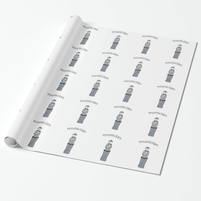 Papier Cadeau musicien (Déroulé)