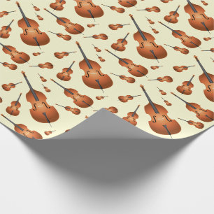 Papier Cadeau Musicien de basse debout Musique enseignant Jazz B