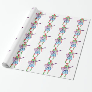 Papier Cadeau musicienne de guitare acoustique