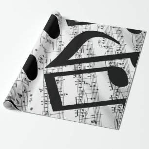 Papier Cadeau Musique de feuille Artsy