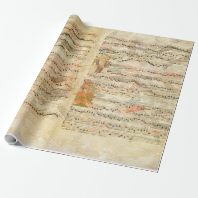 Papier Cadeau Musique de Noël illuminée (Déroulé)