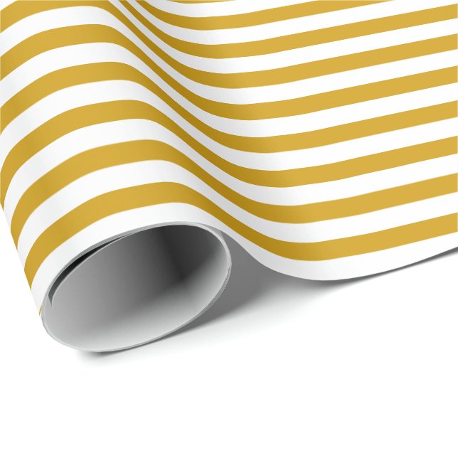 Papier Cadeau Mustard Yellow| Papier à enveloppement blanc (Coin rond)