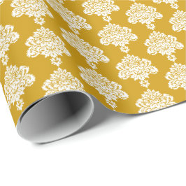 Papier Cadeau Mustard Yellow| Papier blanc à enveloppement de Da
