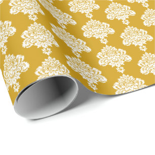 Papier Cadeau Mustard Yellow  Papier blanc à enveloppement de Da