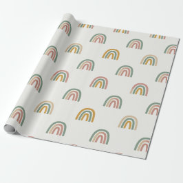Papier Cadeau Muted boho rainbow scandi pattern 