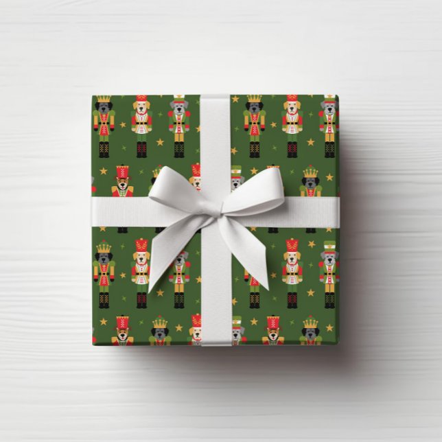 Papier Cadeau Muttcracker Noël - Casse-noisettes Chien  (Christmas Muttcracker Dog Gift Wrap)