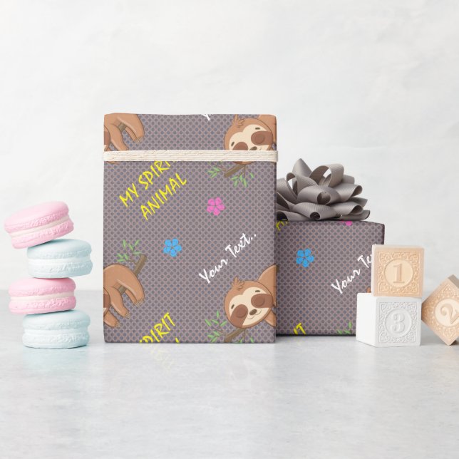 Papier Cadeau My Spirit Animal | Jolie machine à dormir (Baby Shower)
