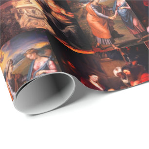 Papier Cadeau Mystères Joyeux Papier d'enveloppement de Noël