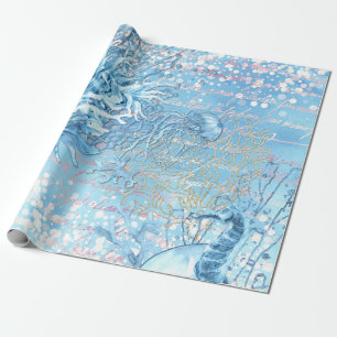Papier Cadeau Mystique océan rêves hippocampe méduse poisson tur