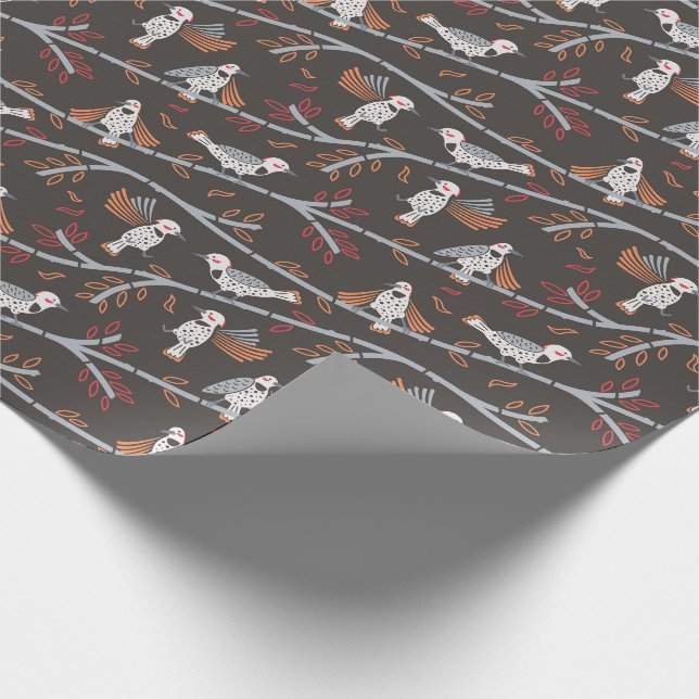 Papier Cadeau N est pour Northern Flicker - Papier d'enveloppeme (Coin)