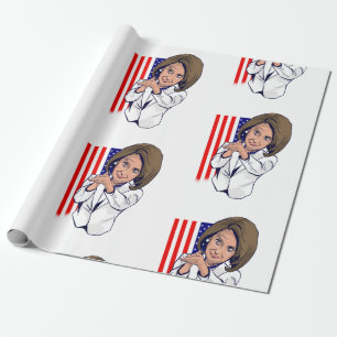 Papier Cadeau Nancy Pelosi applaudissant le mème
