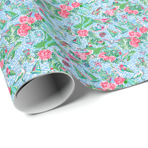 Papier Cadeau Nantucket Preppy Palm Beach Imprimer