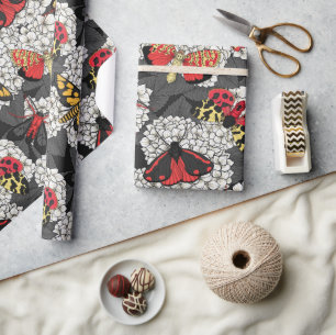 Papier Cadeau Nappes phréatiques sur hydrangée blanche