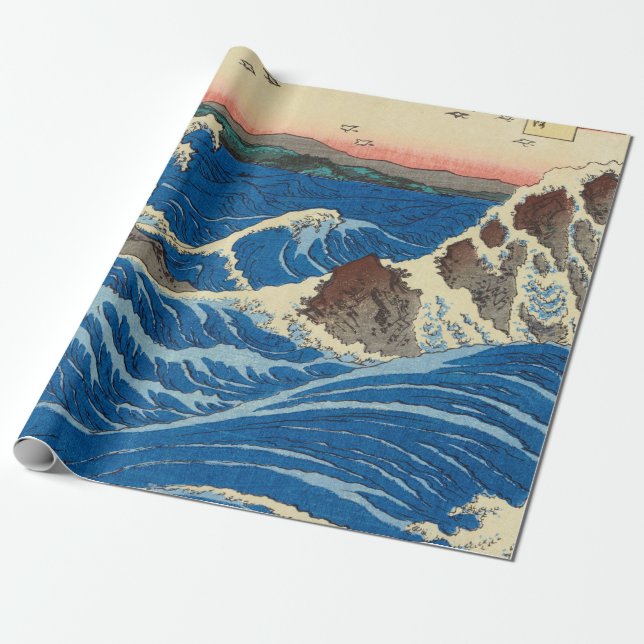 Papier Cadeau Naruto Whirlpools, province d'Awa, 1855 par Hirosh (Déroulé)