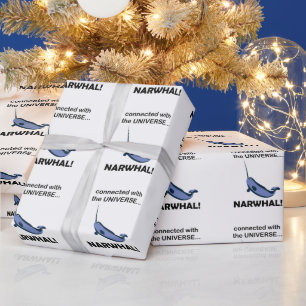 Papier Cadeau Narwhal Connecté À L'Univers Narwhal