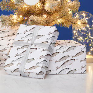 Papier Cadeau Narwhal Swim - Narwhal Whale Motif Cadeau