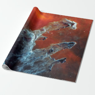 Papier Cadeau NASA JWST Piliers de la Création Infrarouge Moyen