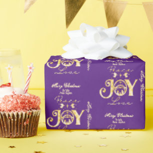 Papier Cadeau Nativité Christian Christmas P Gold Peace Joie Amo