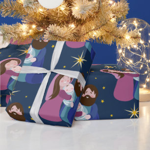 Papier Cadeau Nativité Noël