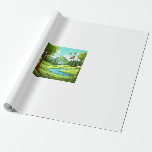 Papier Cadeau Nature 15. (Déroulé)