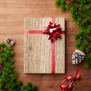 Papier Cadeau Nature en bois de cottage de Noël rustique de