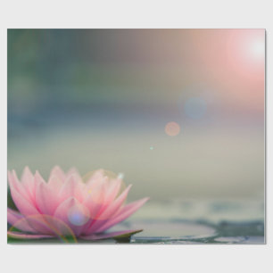 Papier Cadeau Nature Lotus Élégant