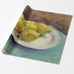 Papier Cadeau Nature morte Citrons sur une assiette par Vincent