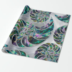 Papier Cadeau Nautilus Shell Abalone et Pearl