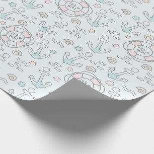 Papier Cadeau Nautique C'est une fille