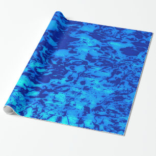 Papier Cadeau Navy Deep Personnaliser Frais Eau Océan