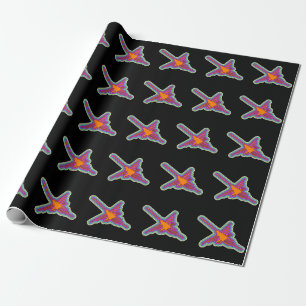 Papier Cadeau Nazca Hummingbird Pérou Dessin Noir