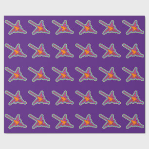 Papier Cadeau Nazca Hummingbird Pérou Dessin Sur Purple