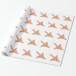 Papier Cadeau Nazca Lignes Colibri Avec Effet Papier Rincé