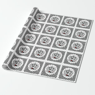 Papier Cadeau Né à Rock & Roll Guitar Rocker Musicien Cadeau