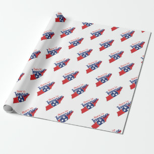 Papier Cadeau Né dans le Tennessee State Symbols Volunteer Stat