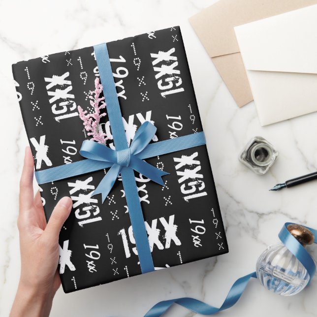Papier Cadeau Né dans n'importe quelle année Anniversaire papier (Cadeaux)