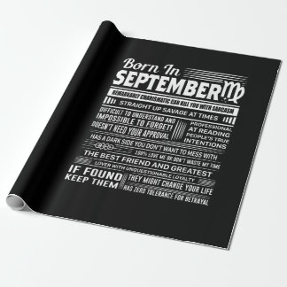 Papier Cadeau Né en septembre virgo drôle cadeau d'anniversaire