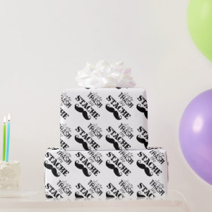 Papier Cadeau Ne jetez pas la moustache Retro Hipster