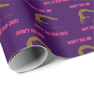 Papier Cadeau Ne me dis pas de ne pas tomber ! Tissu de gymnasti