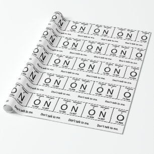 Papier Cadeau Ne me parlez pas le Tableau périodique