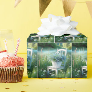 Papier Cadeau Ne pas oublier le panier dans une prairie