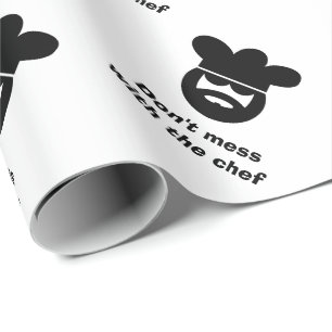 Papier Cadeau Ne vous ennuyez pas avec le chef drôle de cuisine 
