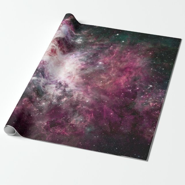 Papier Cadeau Nébuleuse colorée magnifique (Déroulé)