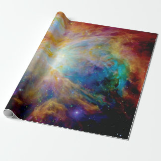 Papier Cadeau Nébuleuse d'Orion Hubble Spitzer Télescope Photo d