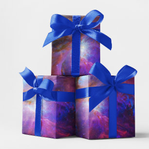 Papier Cadeau Nébuleuse d'Orion teintée de rose